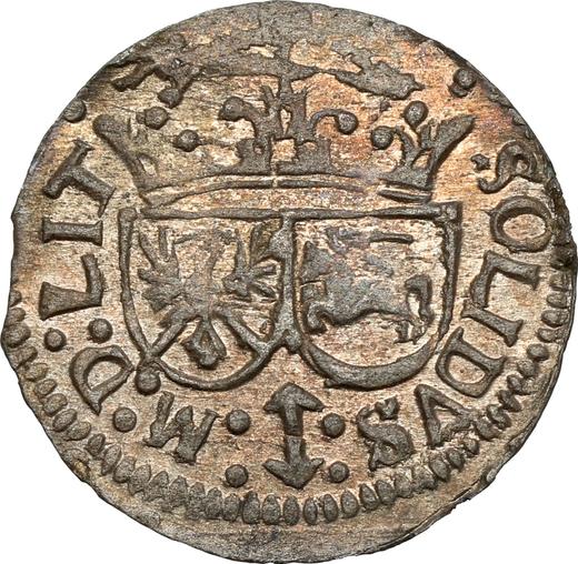 Реверс монеты - Шеляг 1616 года "Литва" - цена серебряной монеты - Польша, Сигизмунд III Ваза