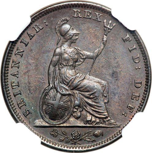 Reverso Farthing 1828 - valor de la moneda  - Gran Bretaña, Jorge IV