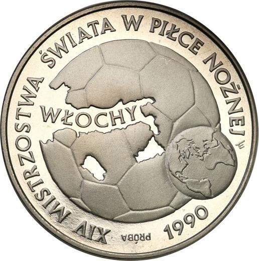 Rewers monety - PRÓBA 20000 złotych 1989 MW ET "XIV Mistrzostwa Świata w Piłce Nożnej - Włochy 1990" Globus Nikiel - cena  monety - Polska, PRL