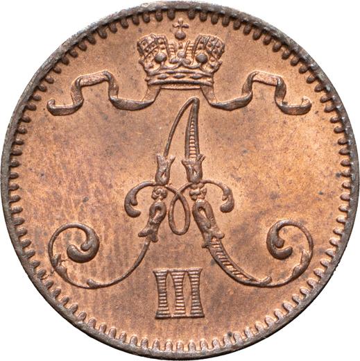 Аверс монеты - 1 пенни 1894 года - цена  монеты - Финляндия, Великое княжество
