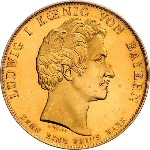 Аверс монеты - Талер 1831 года "Открытие Законодательного собрания" Золото - цена золотой монеты - Бавария, Людвиг I