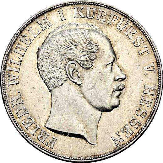 Anverso 2 táleros 1851 C.P. - valor de la moneda de plata - Hesse-Cassel, Federico Guillermo