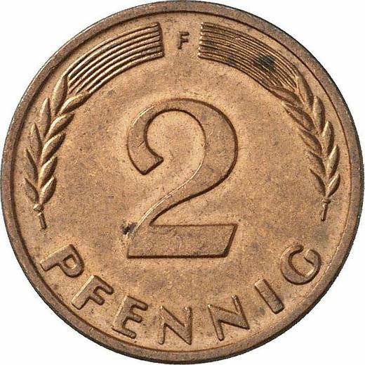 Аверс монеты - 2 пфеннига 1969 года F "Тип 1967-2001" - цена  монеты - Германия, ФРГ
