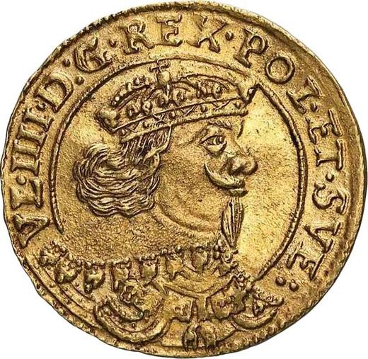 Аверс монеты - Дукат 1647 года GP - цена золотой монеты - Польша, Владислав IV