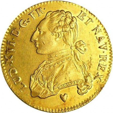 Аверс монеты - Двойной луидор 1775 года & Экс-ан-Прованс - цена золотой монеты - Франция, Людовик XVI