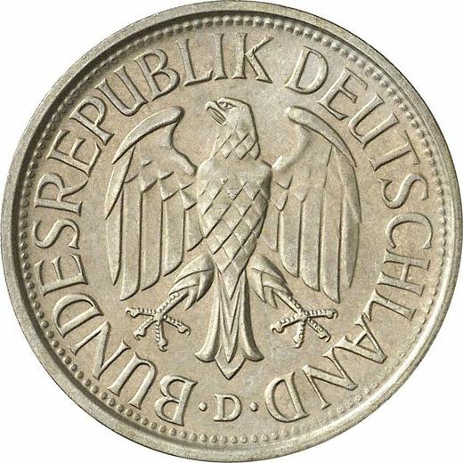 Rewers monety - 1 marka 1980 D - cena  monety - Niemcy, RFN