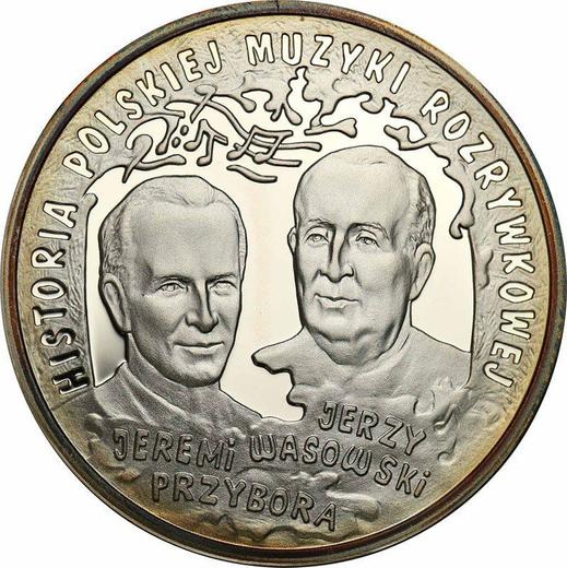Reverso 10 eslotis 2011 MW NR "Jeremi Przybora, Jerzy Wasowski" - valor de la moneda de plata - Polonia, República moderna