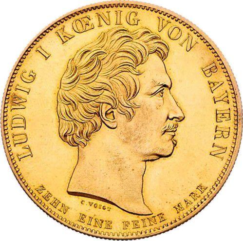 Awers monety - Talar 1828 "Rodzina królewska" Złoto - cena złotej monety - Bawaria, Ludwik I