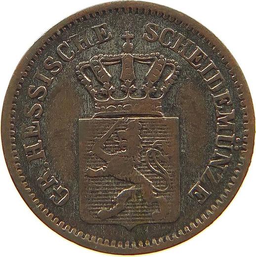 Anverso 1 Kreuzer 1862 - valor de la moneda de plata - Hesse-Darmstadt, Luis III