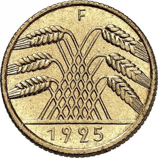 Rewers monety - 10 rentenpfennig 1925 F - cena  monety - Niemcy, Republika Weimarska
