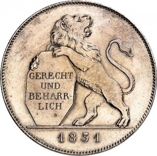 Reverso Tálero 1831 "Inauguración de la Asamblea Legislativa" - valor de la moneda de plata - Baviera, Luis I de Baviera