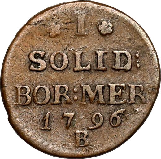 Reverso Szeląg 1796 B "Prusia del Sur" - valor de la moneda  - Polonia, Dominio Prusiano