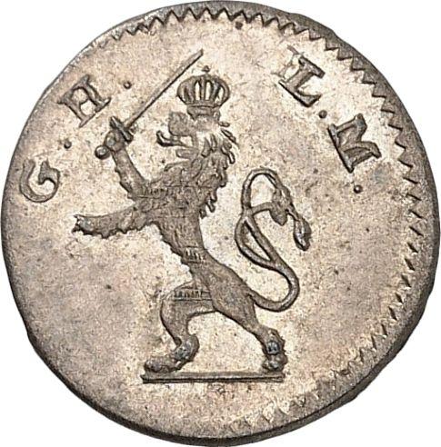 Anverso 1 Kreuzer 1809 G.H. L.M. "Tipo 1806-1809" - valor de la moneda de plata - Hesse-Darmstadt, Luis I
