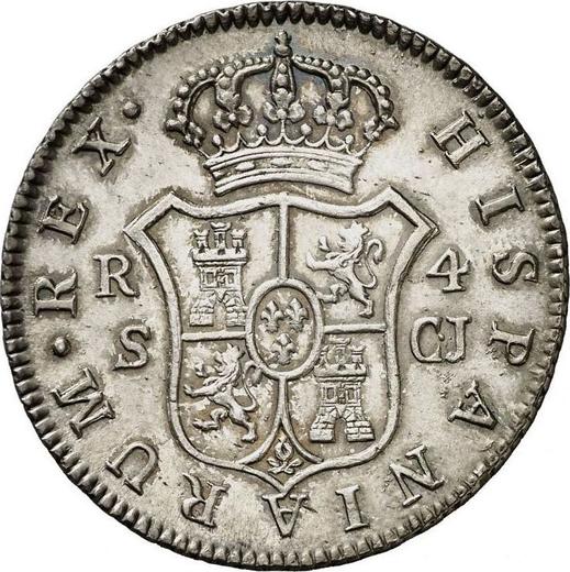 Revers 4 Reales 1819 S CJ - Silbermünze Wert - Spanien, Ferdinand VII