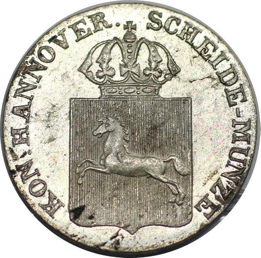 Аверс монеты - 1/24 талера 1844 года A - цена серебряной монеты - Ганновер, Эрнст Август