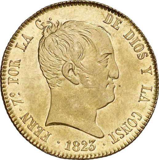 Awers monety - 320 réales 1823 M SR - cena złotej monety - Hiszpania, Ferdynand VII