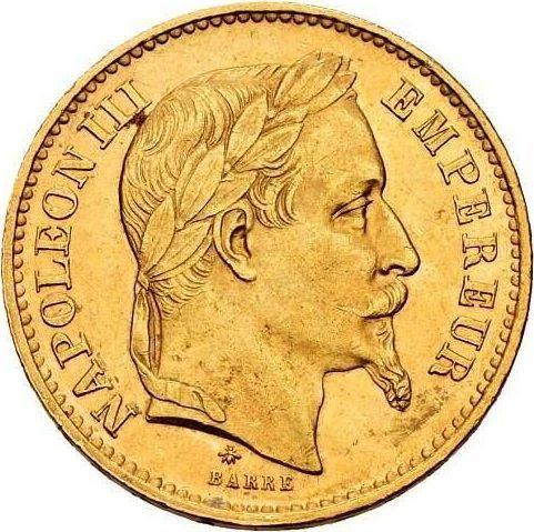 Obverse 20 Francs 1869 A "Type 1861-1870" Paris - France, Napoleon III