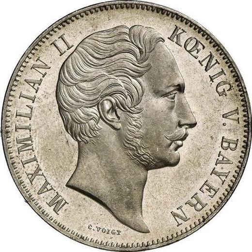 Avers Doppeltaler 1850 - Silbermünze Wert - Bayern, Maximilian II