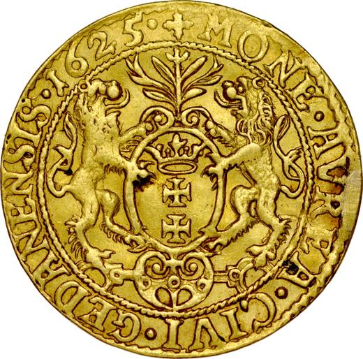 Реверс монеты - Дукат 1625 года "Гданьск" - цена золотой монеты - Польша, Сигизмунд III Ваза