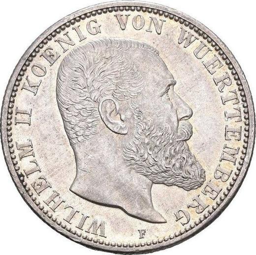Obverse 2 Mark 1906 F "Wurtenberg" - Silver Coin Value - Germany, German Empire