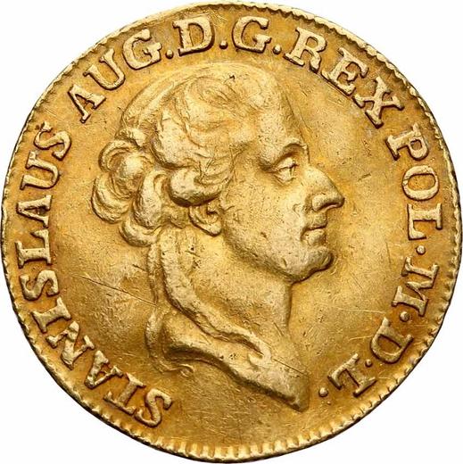 Аверс монеты - Дукат 1786 года EB - цена золотой монеты - Польша, Станислав II Август