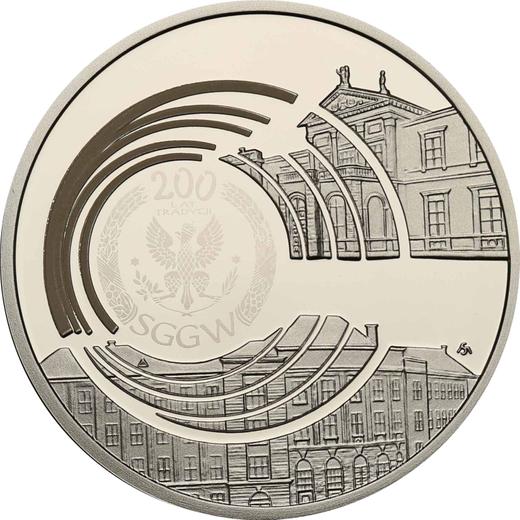 Reverso 10 eslotis 2016 MW "Bicentenario de la Universidad de Ciencias Naturales de Varsovia" - valor de la moneda de plata - Polonia, República moderna