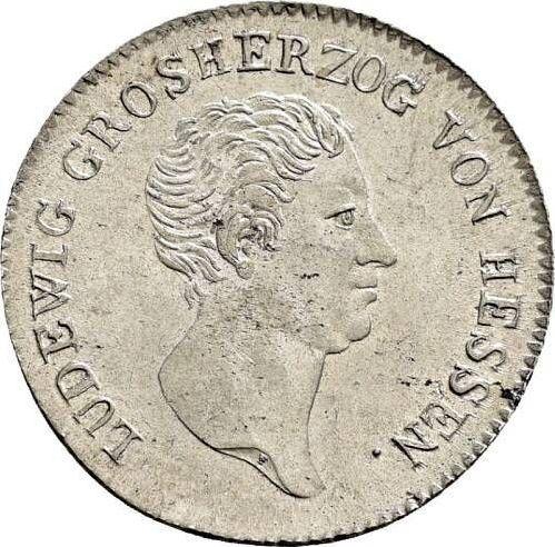 Awers monety - 20 krajcarow 1809 R. F. - cena srebrnej monety - Hesja-Darmstadt, Ludwik I
