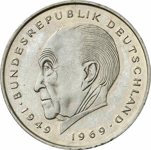 Anverso 2 marcos 1985 D "Konrad Adenauer" - valor de la moneda  - Alemania, RFA