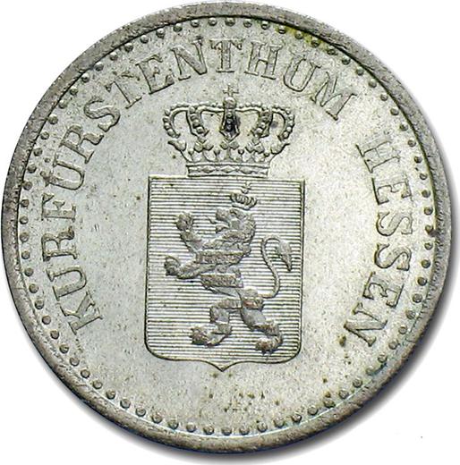 Аверс монеты - 1 серебряный грош 1863 года - цена серебряной монеты - Гессен-Кассель, Фридрих Вильгельм I
