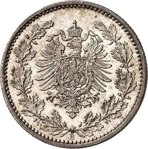 Reverso 50 Pfennige 1877 B "Tipo 1877-1878" - valor de la moneda de plata - Alemania, Imperio alemán