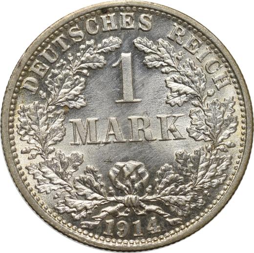 Awers monety - 1 marka 1914 F "Typ 1891-1916" - cena srebrnej monety - Niemcy, Cesarstwo Niemieckie