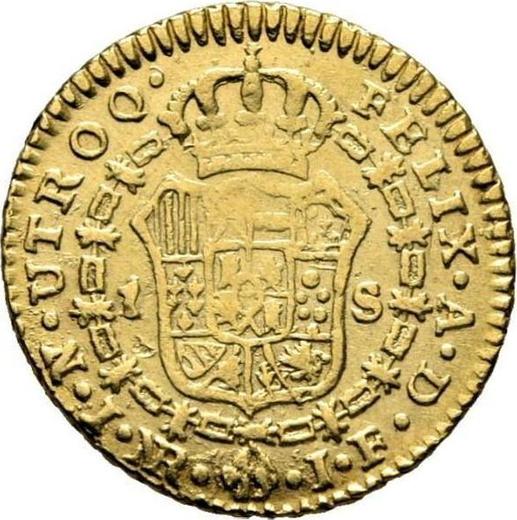 Реверс монеты - 1 эскудо 1815 года NR JF - цена золотой монеты - Колумбия, Фердинанд VII