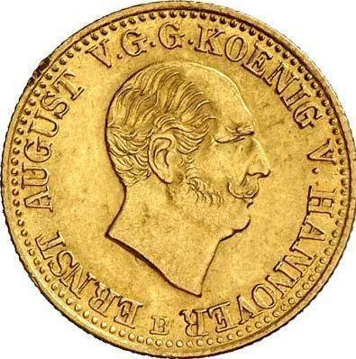 Аверс монеты - 2 1/2 талера 1845 года B - цена золотой монеты - Ганновер, Эрнст Август