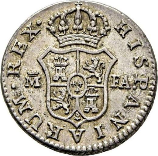 Реверс монеты - 1/2 реала 1804 года M FA - цена серебряной монеты - Испания, Карл IV