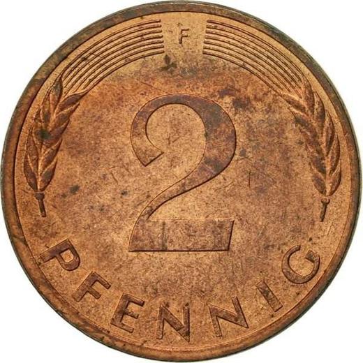 Аверс монеты - 2 пфеннига 1980 года F - цена  монеты - Германия, ФРГ