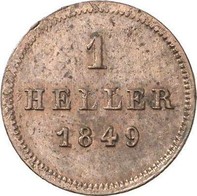 Reverso Heller 1849 - valor de la moneda  - Baviera, Maximilian II