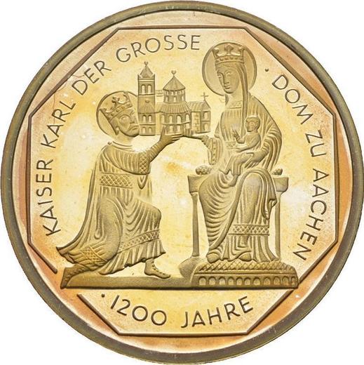 Anverso 10 marcos 2000 F "Carlos I el Grande" - valor de la moneda de plata - Alemania, RFA