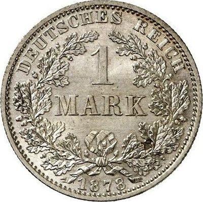 Аверс монеты - 1 марка 1878 года A "Тип 1873-1887" - цена серебряной монеты - Германия, Германская Империя