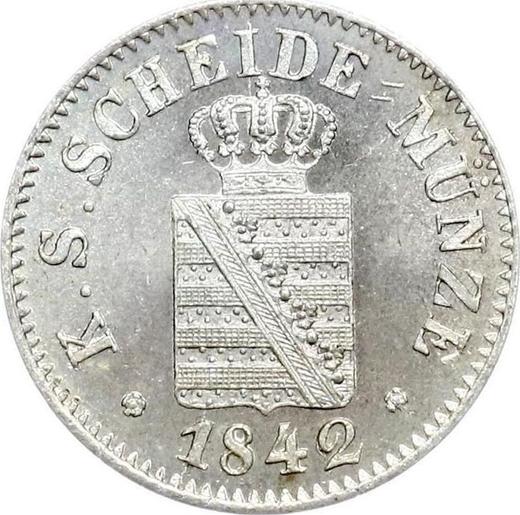 Avers Neugroschen 1842 G - Silbermünze Wert - Sachsen-Albertinische, Friedrich August II