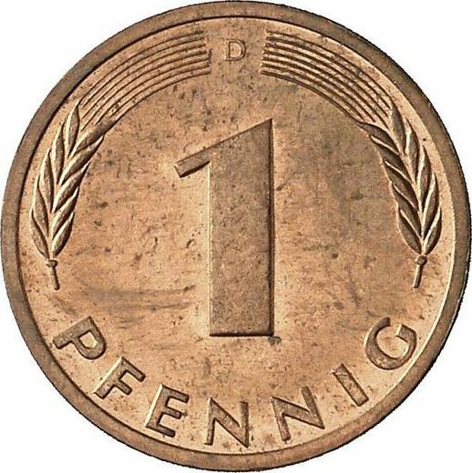 Anverso 1 Pfennig 1991 D - valor de la moneda  - Alemania, RFA