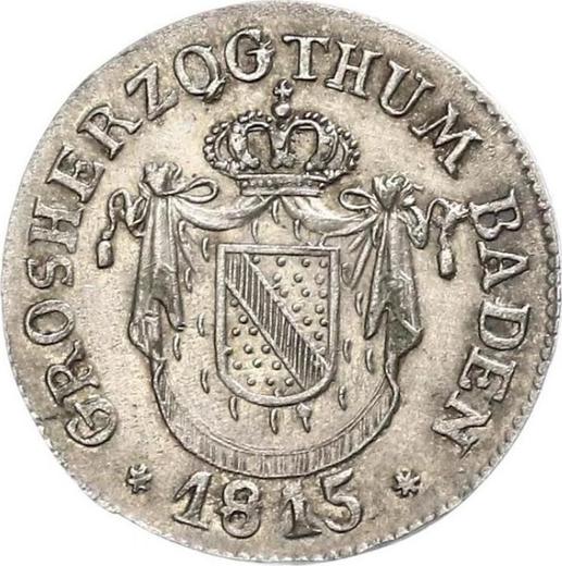 Аверс монеты - 6 крейцеров 1815 года - цена серебряной монеты - Баден, Карл Людвиг Фридрих