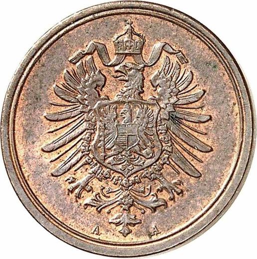 Reverso 1 Pfennig 1873 A "Tipo 1873-1889" - valor de la moneda  - Alemania, Imperio alemán