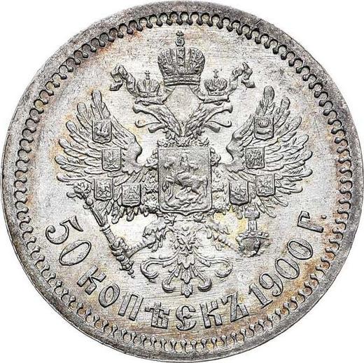 Rewers monety - 50 kopiejek 1900 (ФЗ) - cena srebrnej monety - Rosja, Mikołaj II