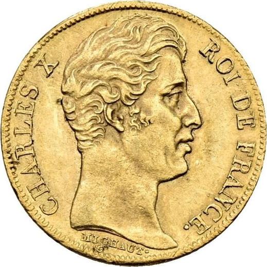 Awers monety - 20 franków 1830 A "Typ 1825-1830" Paryż - cena złotej monety - Francja, Karol X