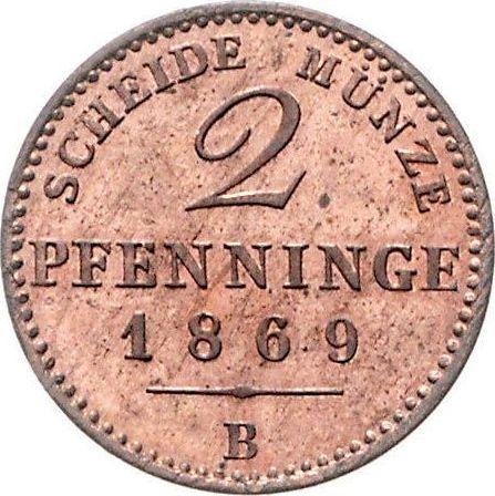 Reverse 2 Pfennig 1869 B -  Coin Value - Prussia, William I