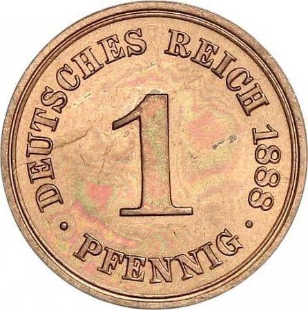 Anverso 1 Pfennig 1888 A "Tipo 1873-1889" - valor de la moneda  - Alemania, Imperio alemán