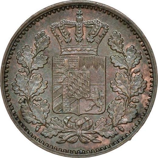 Obverse 1 Pfennig 1860 -  Coin Value - Bavaria, Maximilian II