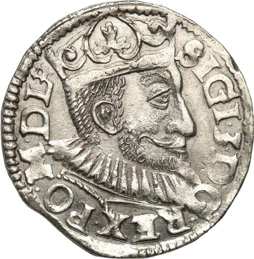 Аверс монеты - Трояк (3 гроша) 1594 года IF "Всховский монетный двор" - цена серебряной монеты - Польша, Сигизмунд III Ваза