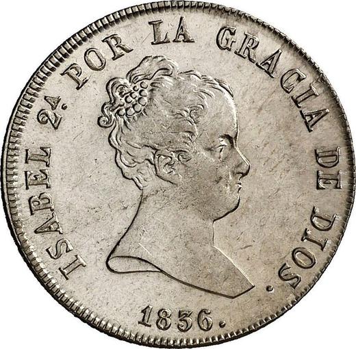 Аверс монеты - 4 реала 1836 года S DR - цена серебряной монеты - Испания, Изабелла II