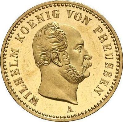 Аверс монеты - 1 крона 1863 года A - цена золотой монеты - Пруссия, Вильгельм I